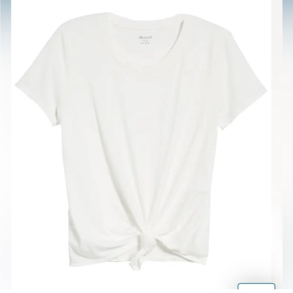 MADEWELL WHITE TIE FRONT TEE